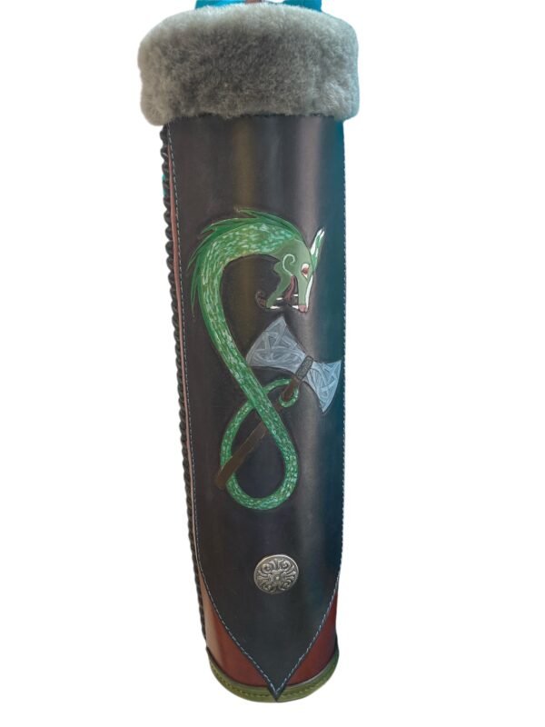 Carquois en cuir "Dragon Viking"