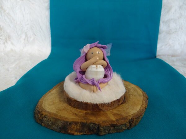 Fée rose avec Agate blanche