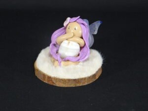Fée rose avec Agate blanche