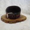 Bracelet en cuir insert cobra