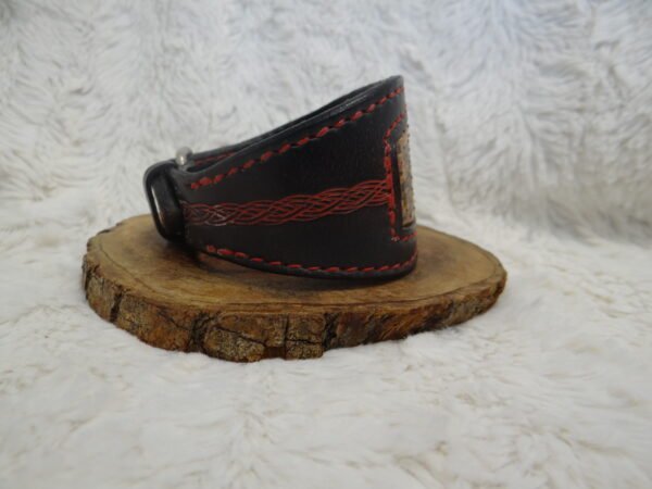 Bracelet en cuir insert cobra