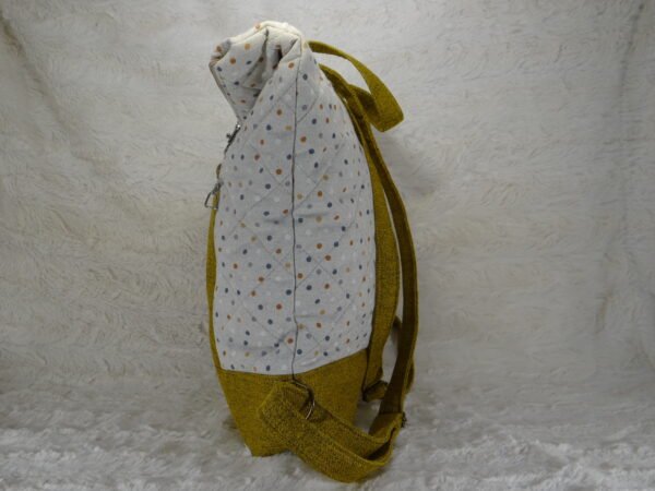 DSC01584 Sac à dos Jaune et Pois Colorés