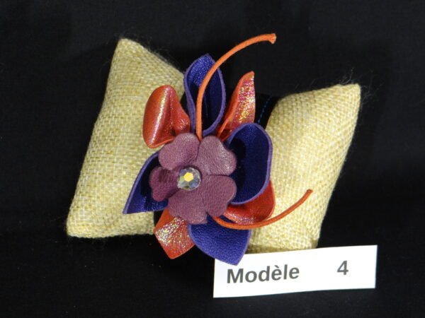 DSC01919 Bracelets "fleuris" en cuir