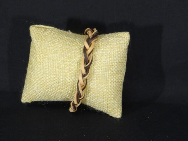 DSC01951 Bracelet tressé à la main en cuir véritable