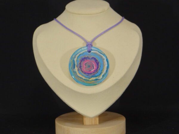 DSC02030 Colliers pendentif rond en porcelaine