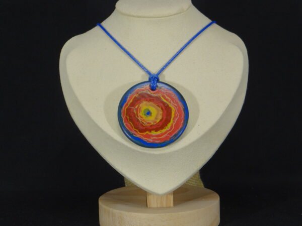 DSC02031 Colliers pendentif rond en porcelaine