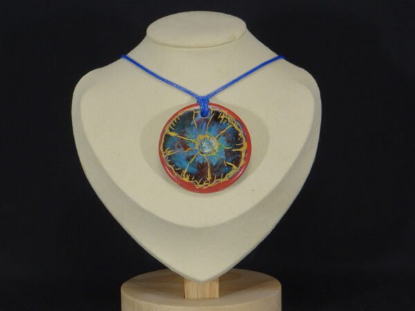 DSC02035 Colliers pendentif rond en porcelaine