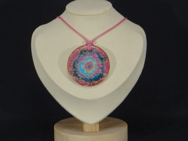 DSC02036 Colliers pendentif rond en porcelaine