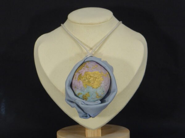 DSC02123 Colliers en cuir et en argile peints à la main - Modèle "Galaxie"