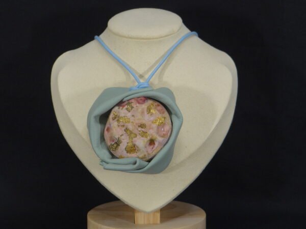 DSC02128 Colliers en cuir et en argile peints à la main - Modèle "Galaxie"