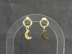 DSC02227 Boucles d'oreilles Cybymé - Modèle "Lune"