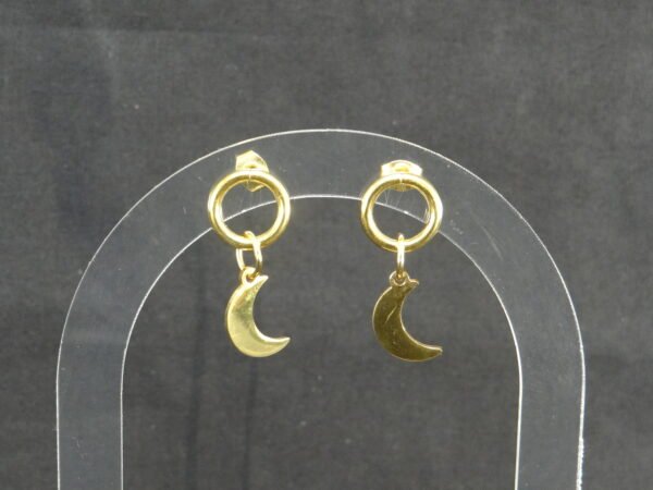 DSC02227 Boucles d'oreilles Cybymé - Modèle "Lune"